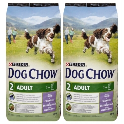 PURINA DOG CHOW ADULT LAMB RICE 2x14kg + GRATIS